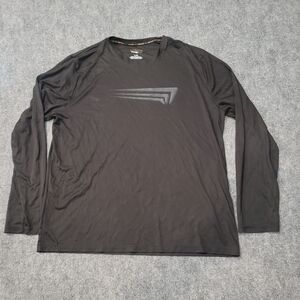 Copper Fit Long Sleeve Shirt Black Adult Large Copper Infused